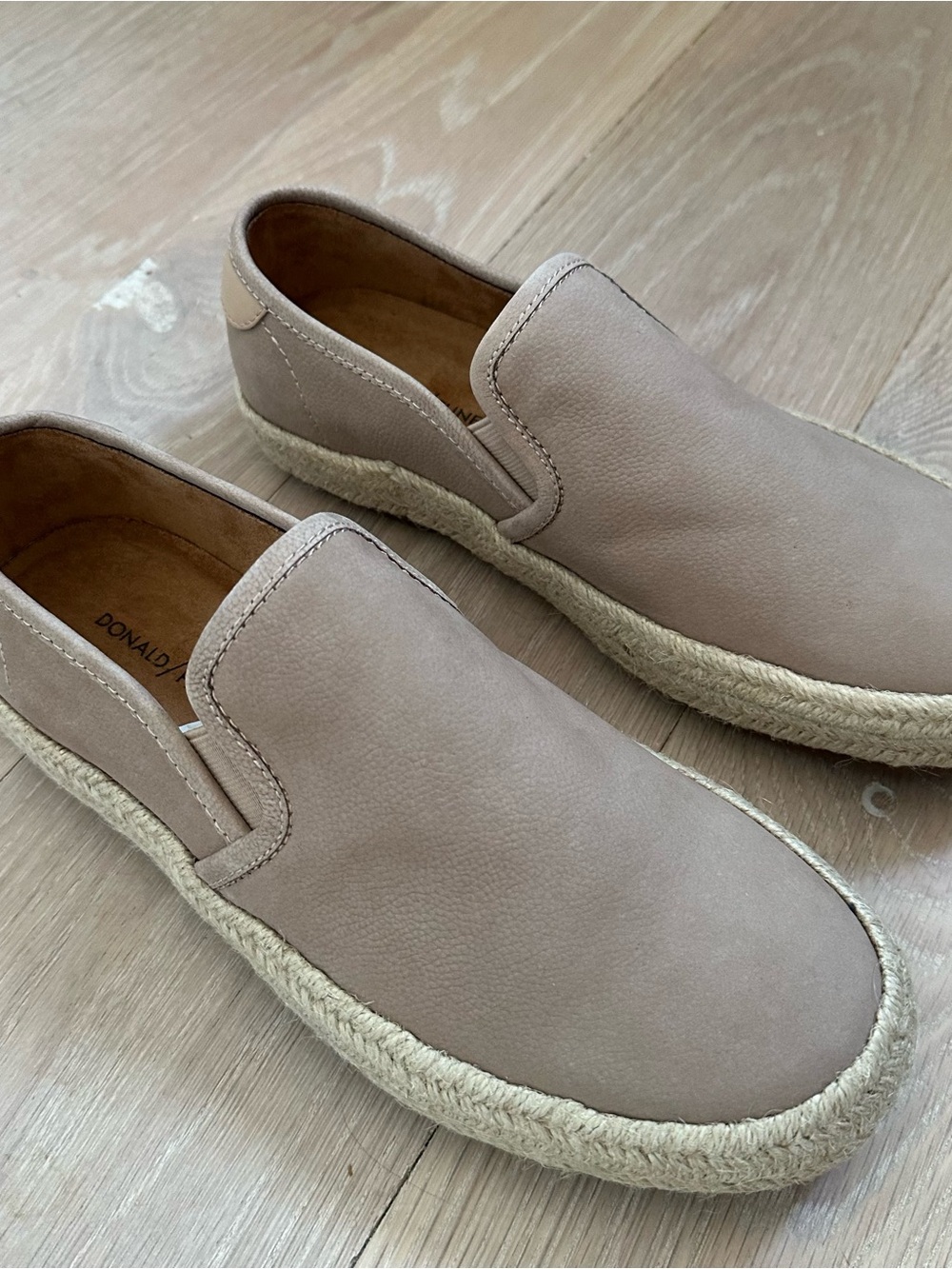 Donald Pliner Men’s Slip-On Espadrille Shoes in Taupe